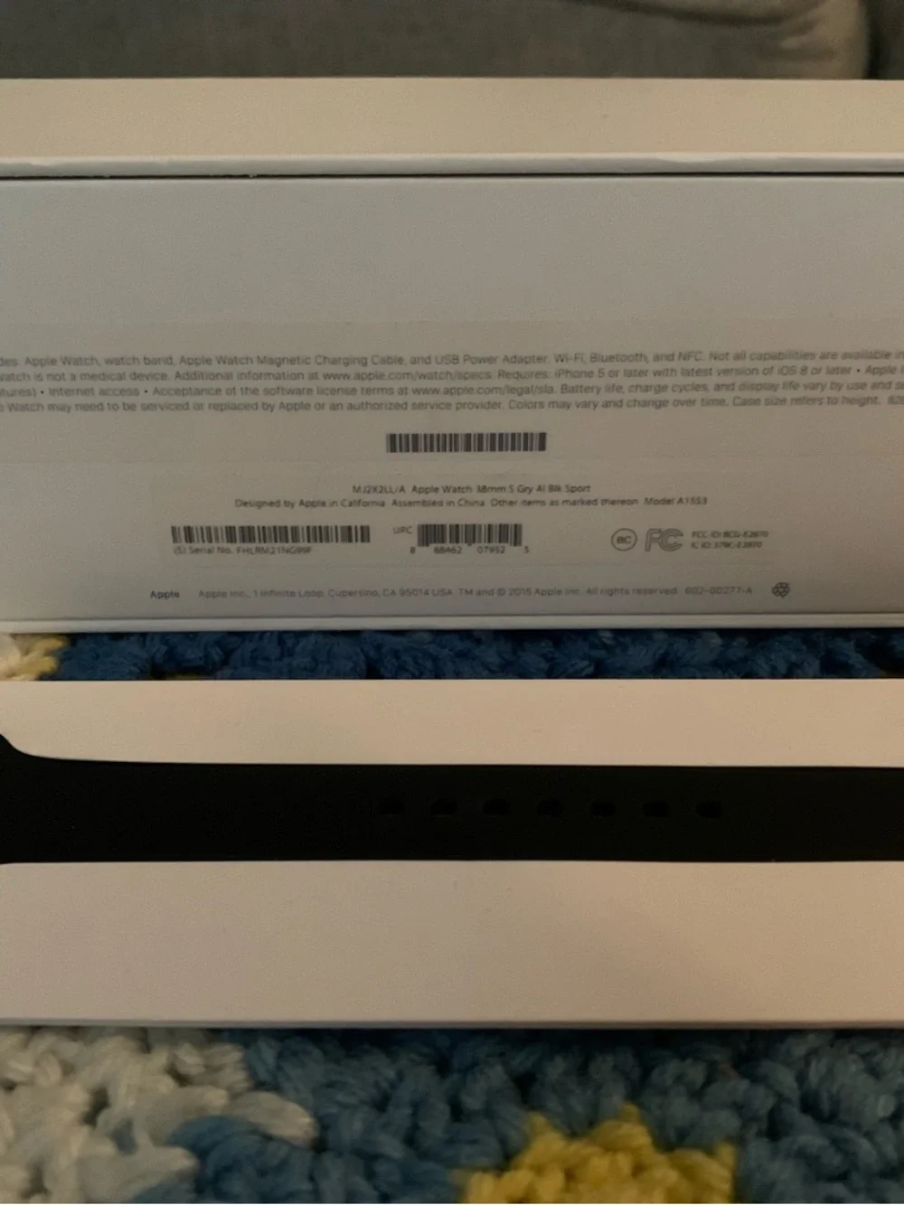 Apple Watch Black Sport Band Replacement Strap